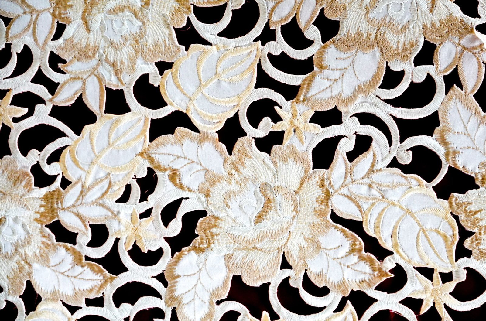 Elegant Embroidery Floral Fabric - Image 3