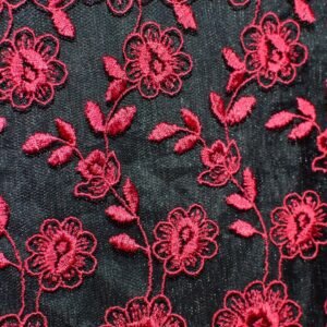 Elegant Embroidery Floral Fabric