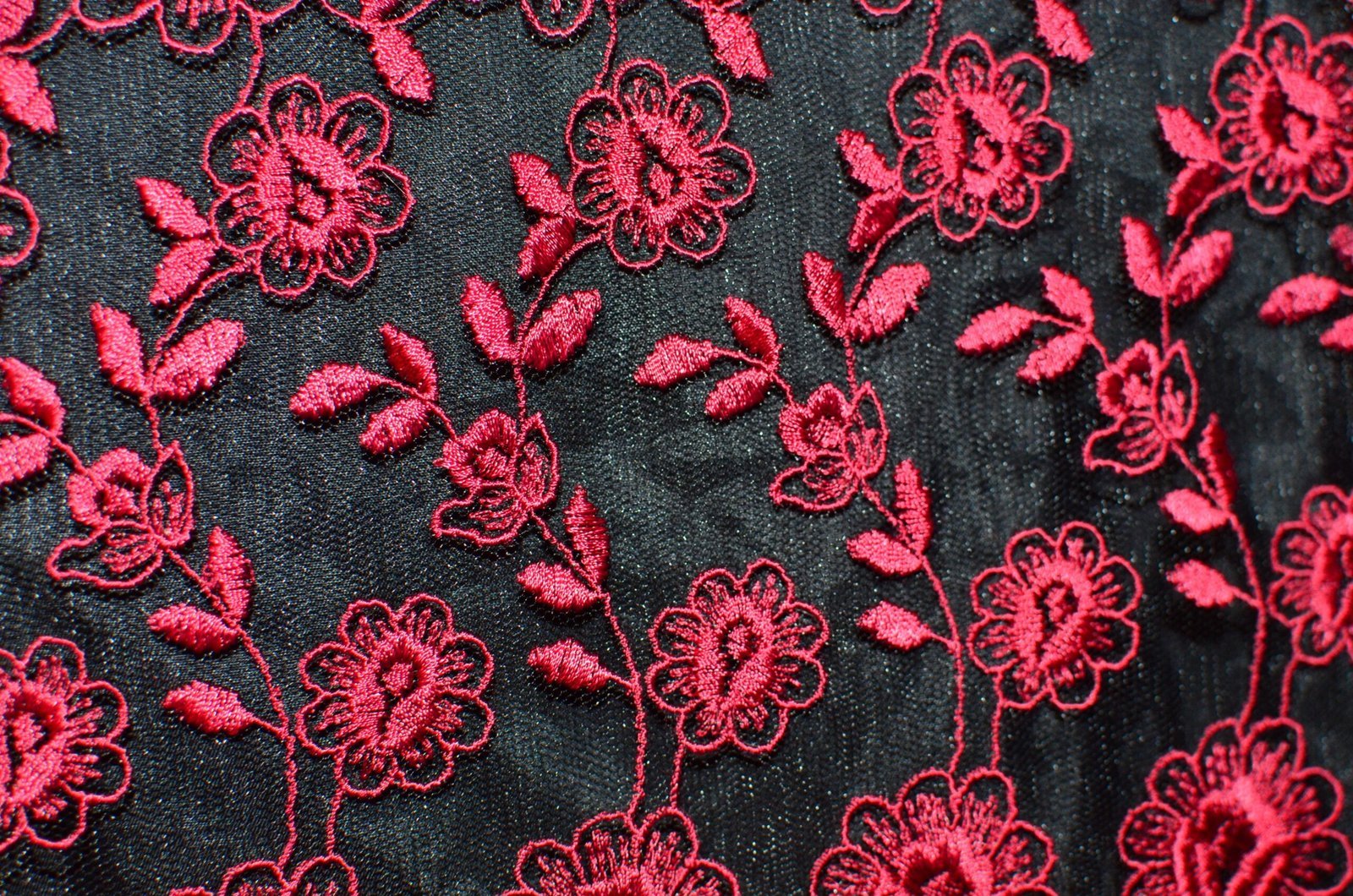 Elegant Embroidery Floral Fabric